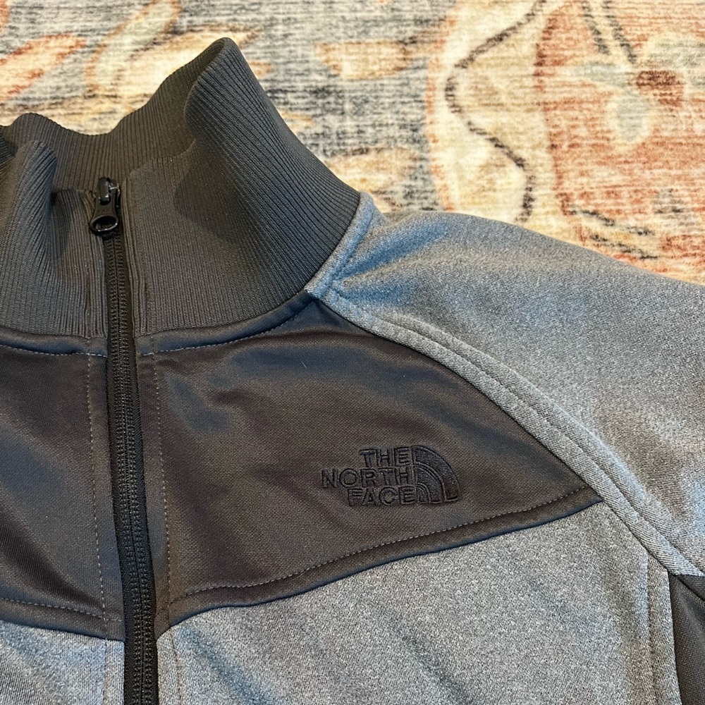 Two Tone Gray THE NORTH FACE Zip Front Fleece Lined Jacket - Picture 2 of 6